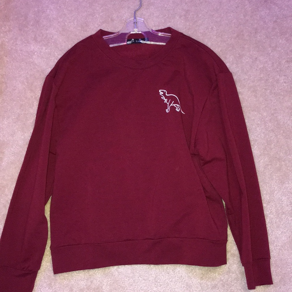 Super cute Maroon Dinosaur shirt